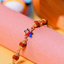 Original 5 Mukhi Rudraksha Gold Mickey Mouse Bracelet for Kids