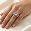 Multicolor Palm Tree Silver Ring