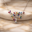 Tree of Life Multi-Color Crystal Pendant Necklace – 925 Silver