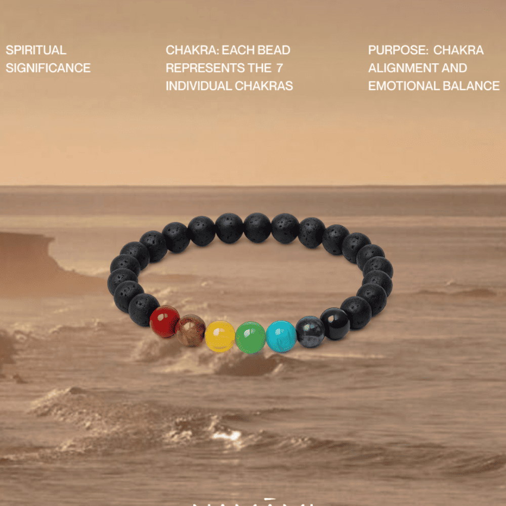 Lava 7 Chakra Bracelet – Find Balance, Calm, and Grounding in Everyday Life