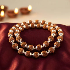 Silver Rudraksha Mala