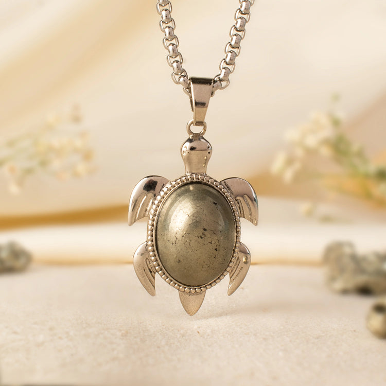 Pyrite Tortoise Pendant Main image