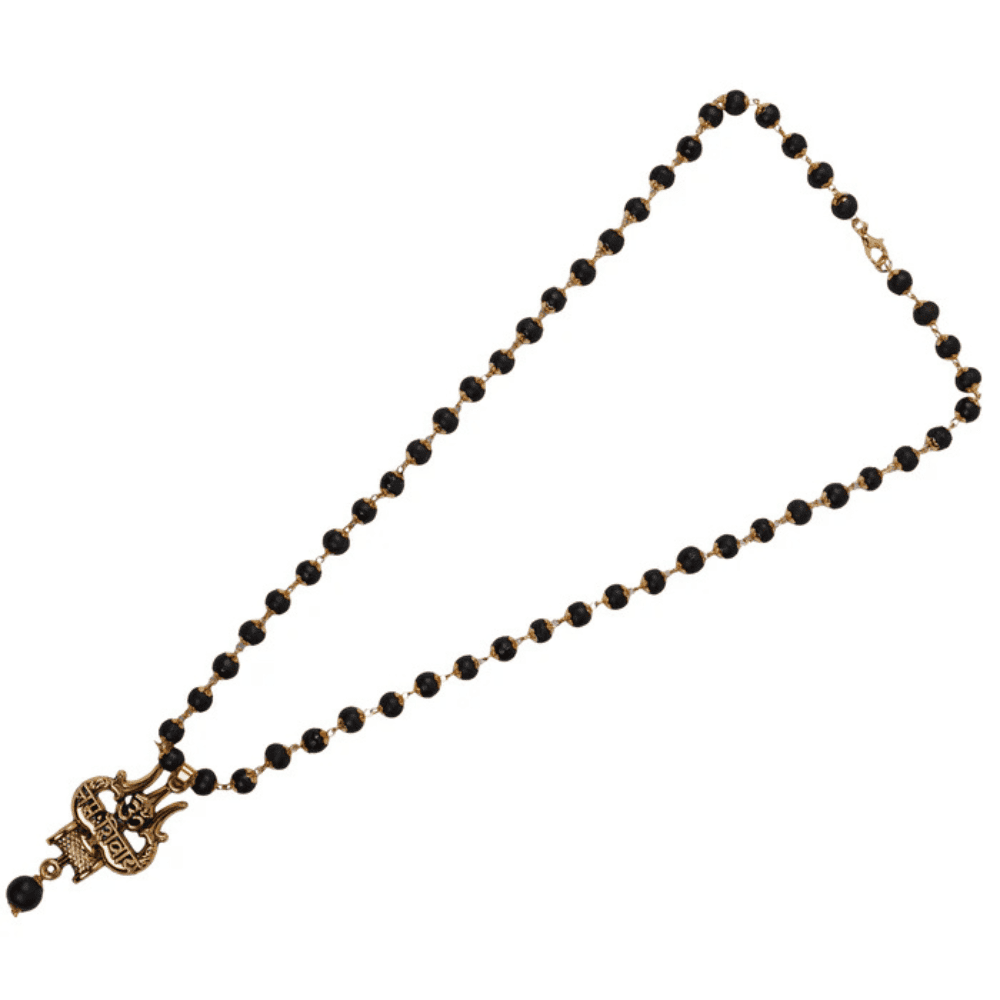 Original Shiv Trishul Karungali Mala (Gold)