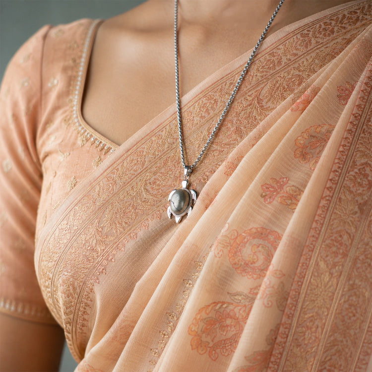 Pyrite Tortoise Pendant