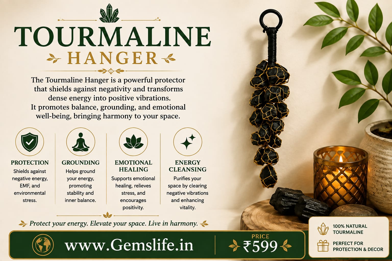 Tourmaline Hanger