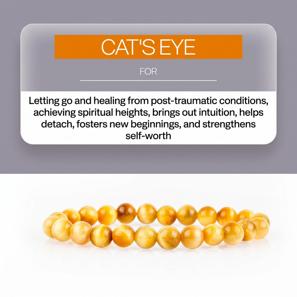 Cat's Eye Bracelet - Intuition, Detachment, and Spirituality