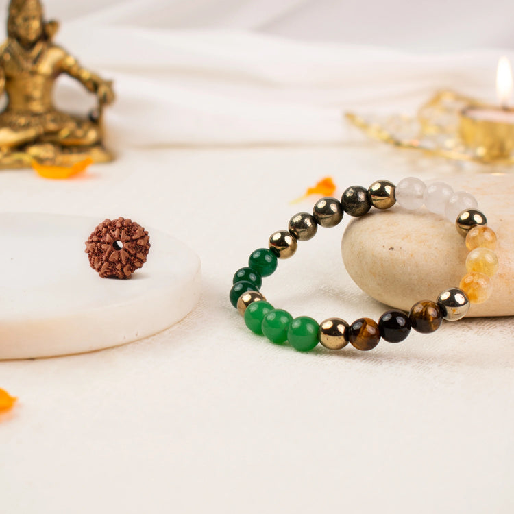 Dhan Yog Bracelet with 7 Mukhi Rudraksha Main image