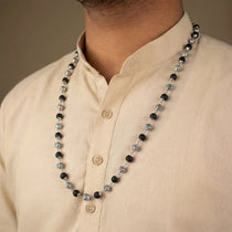 Divya Shankh Rudraksha Mala with Om Bead Karungali Mala