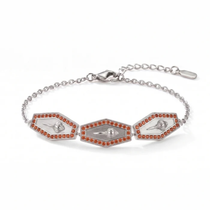 Hanuman's Mace Crystal Link Bracelet – 925 Silver