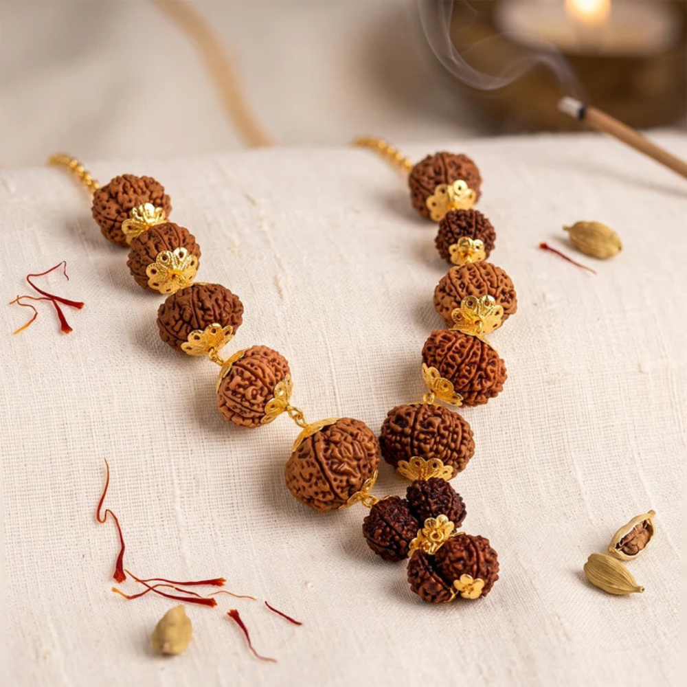Sidha Mala With 22k Gold Chain Main image