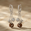 Rudraksha Hoop Earrings (Trishul charm)