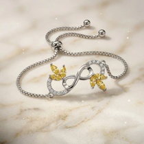 Infinity Butterfly Silver Bracelet