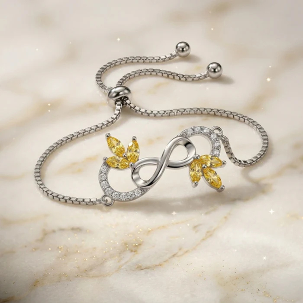 Infinity Butterfly Silver Bracelet