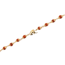 Original 5 Mukhi Rudraksha Gold Elephant Bracelet for Kids
