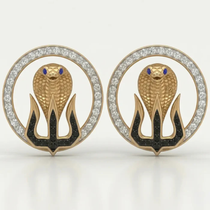 Trishul Snake Gold Earrings – for Women