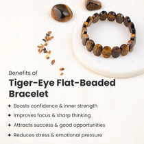 Tiger-Eye Flat-Beaded Bracelet