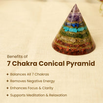 7 Chakra Conical Pyramid