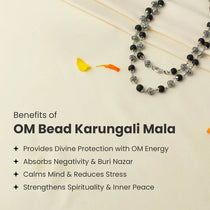 Divya Shankh Rudraksha Mala with Om Bead Karungali Mala