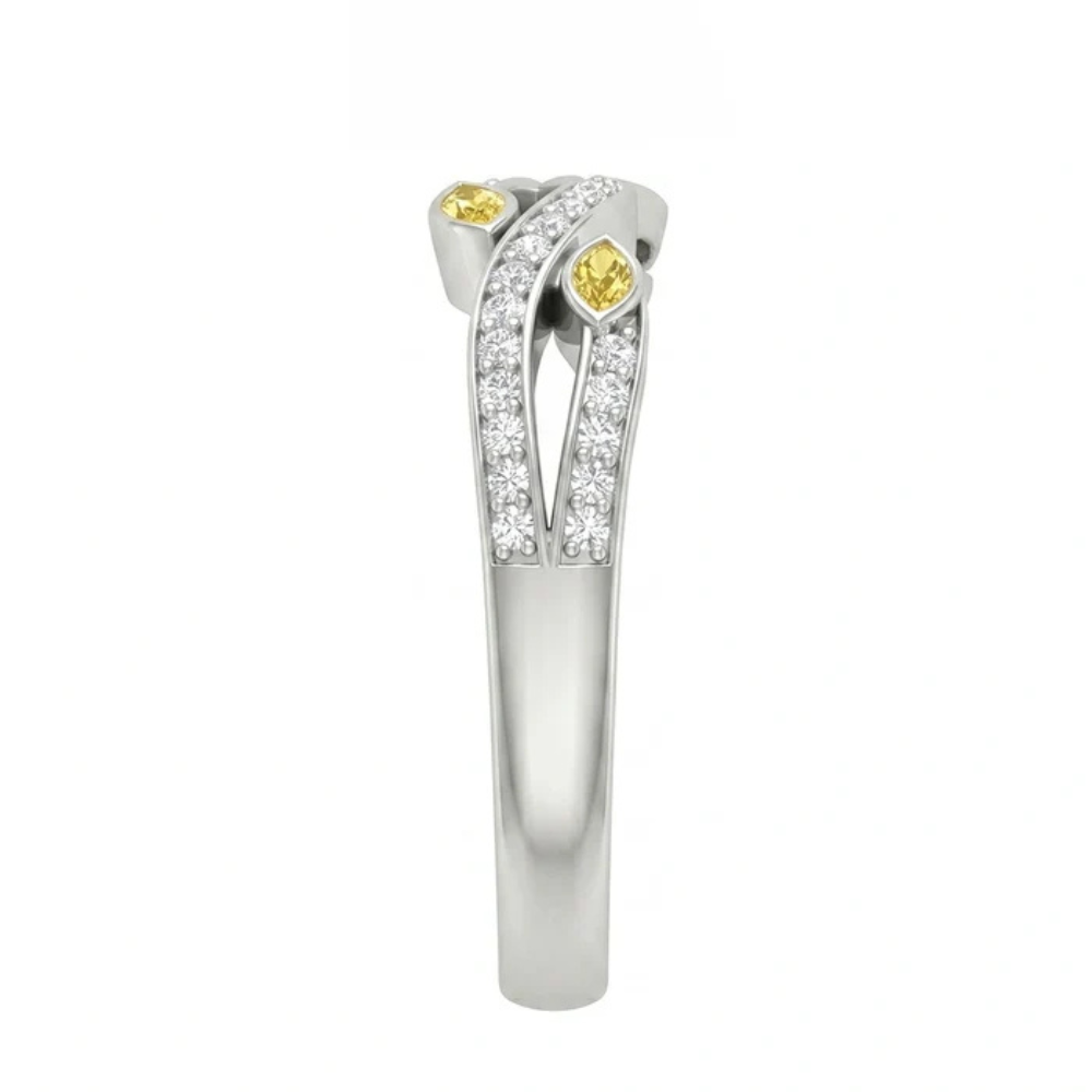 Twisted Vine Moissanite Band – 925 Silver Secondary image