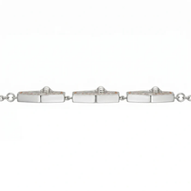 Hanuman's Mace Crystal Link Bracelet – 925 Silver