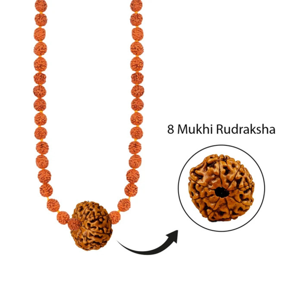 Ganesha Raksha Mala – 8 Mukhi Rudraksha
