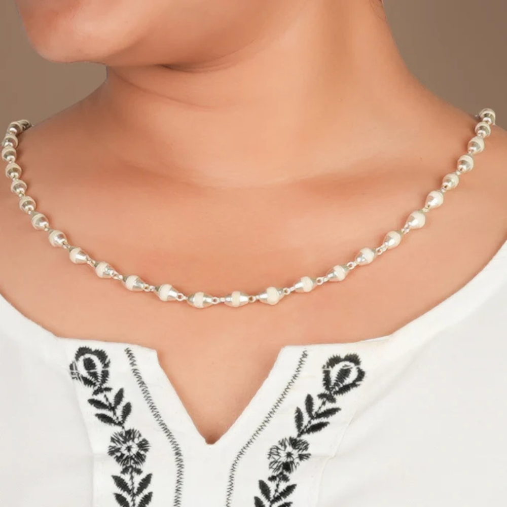 Black Tulsi Mala Silver – for Japa