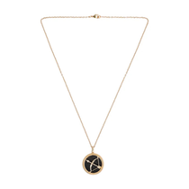 Sagittarius Black Obsidian Pendant