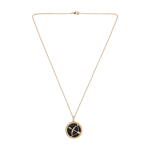 Sagittarius Black Obsidian Pendant