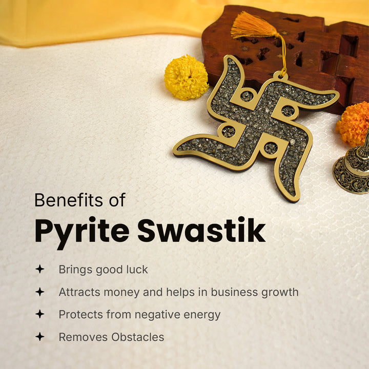Pyrite Swastik Dhan Samriddhi Vastu Blessing