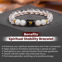 Pisces Zodiac Meen Rashi Bracelet with Clear Quartz & Moonstone