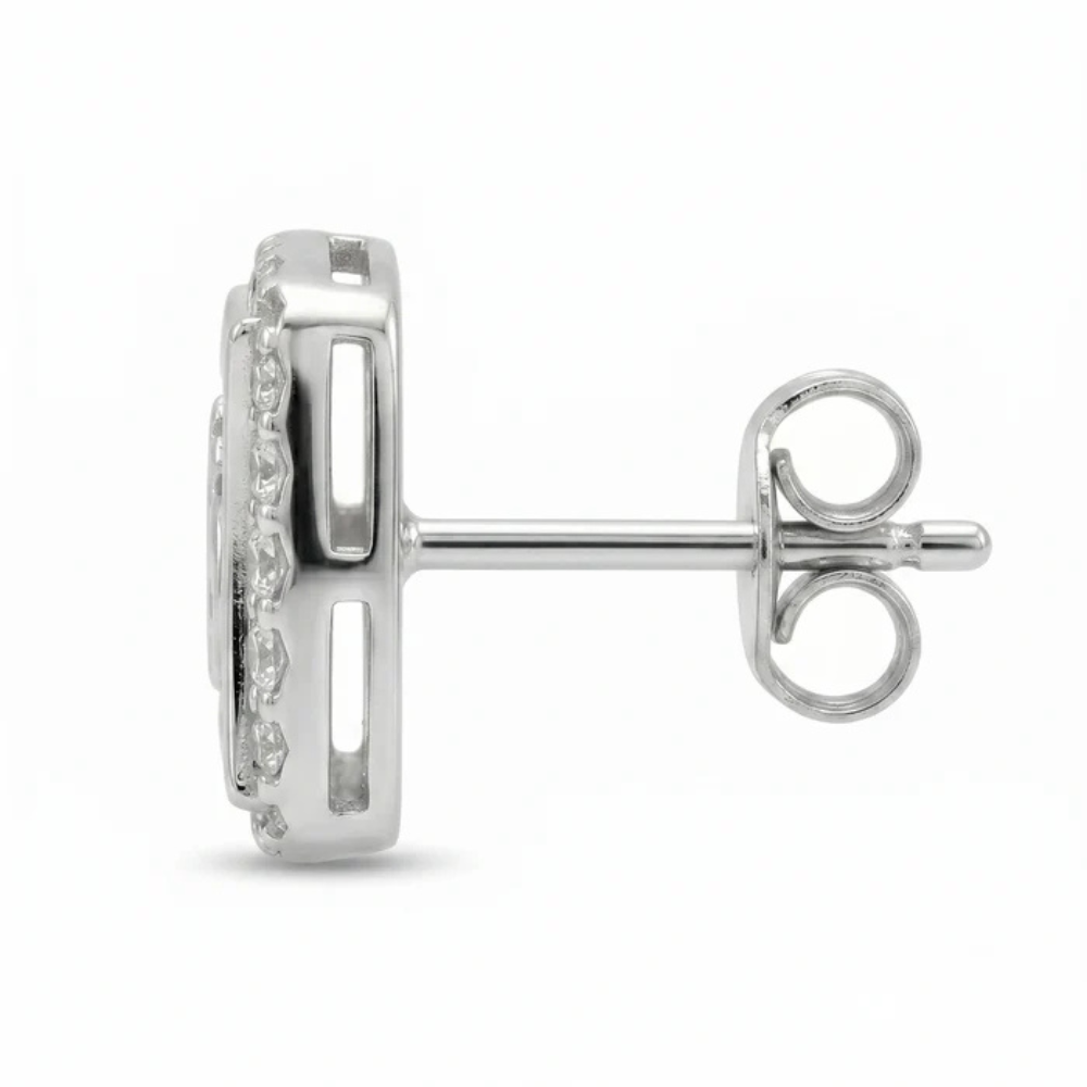 Om Stud Silver Earrings – for Women