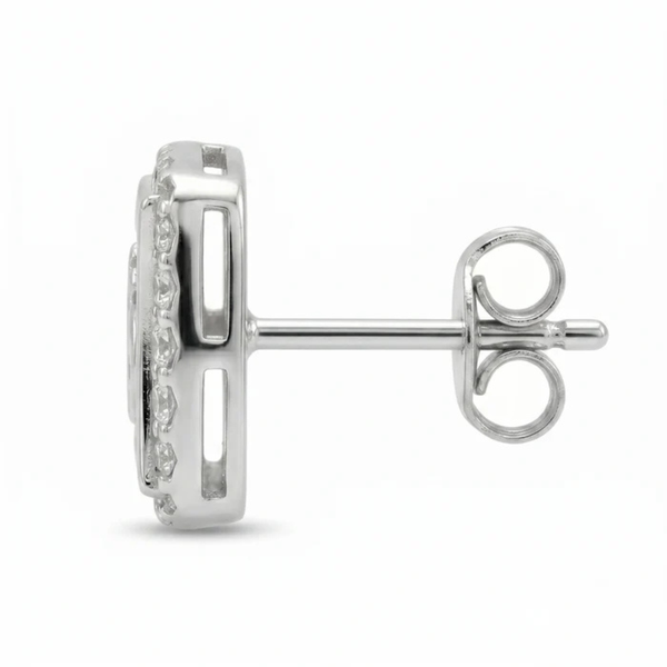 Om Stud Silver Earrings – for Women
