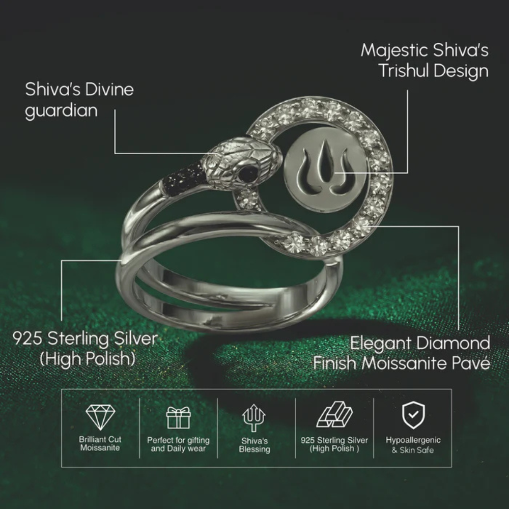 Om Halo Silver Ring