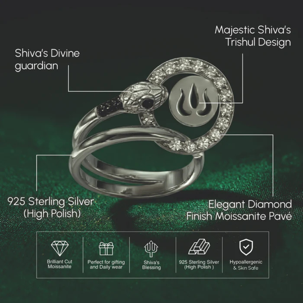 Om Halo Silver Ring