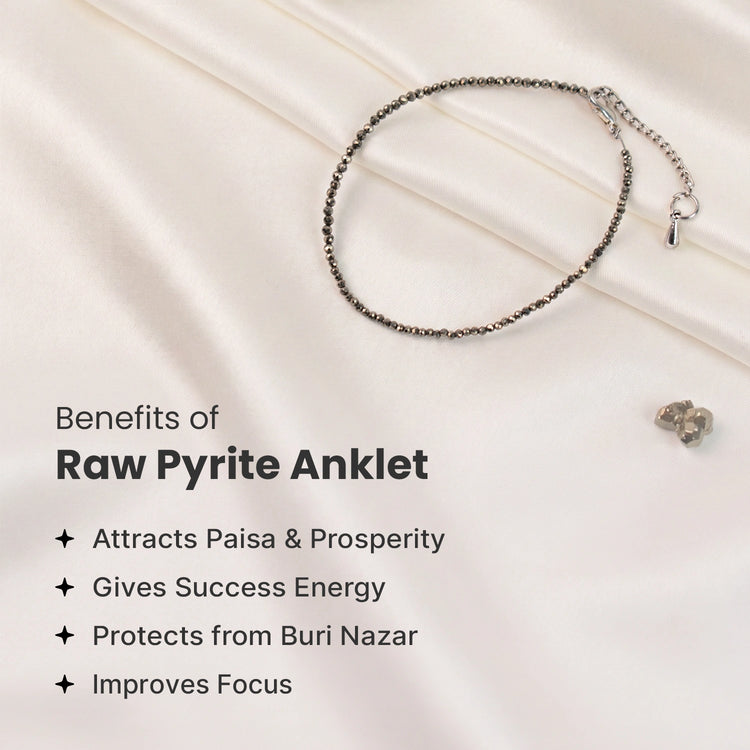 Raw Pyrite Anklet Set Of 2 Secondary image