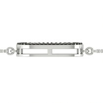 Om Engraved Silver Bracelet