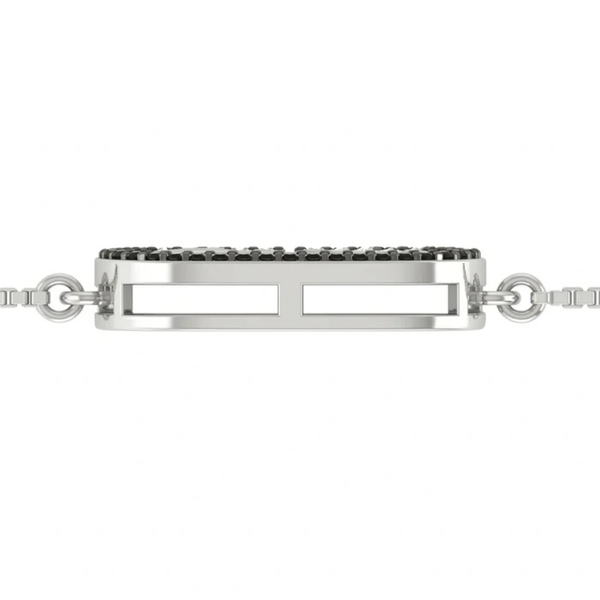 Om Engraved Silver Bracelet
