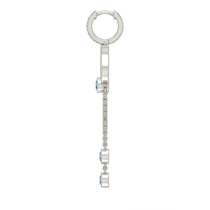 Trident Motif Moissanite Drop Earrings – 925 Silver