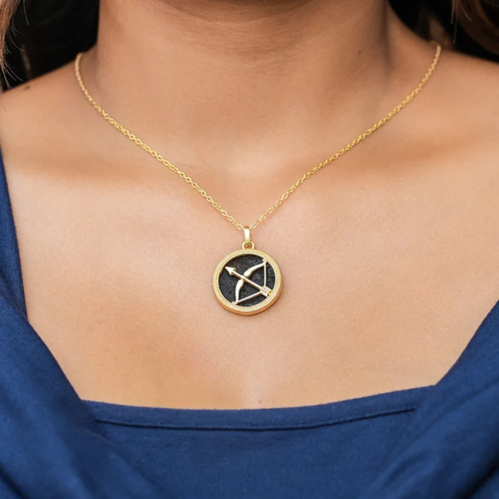 Sagittarius Black Obsidian Pendant Secondary image