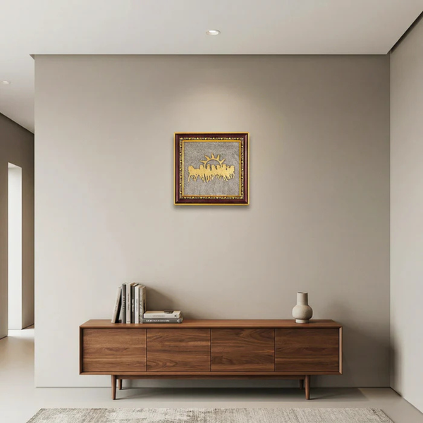 7 Horses Vastu Pyrite Dust Frame – Growth & Success