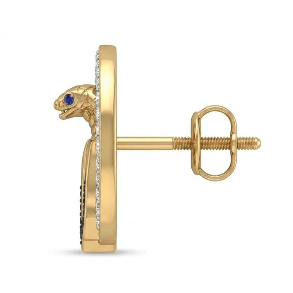Trishul Snake Gold Earrings – for Women Secondary image