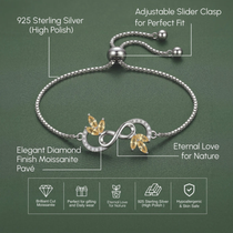 Infinity Butterfly Silver Bracelet