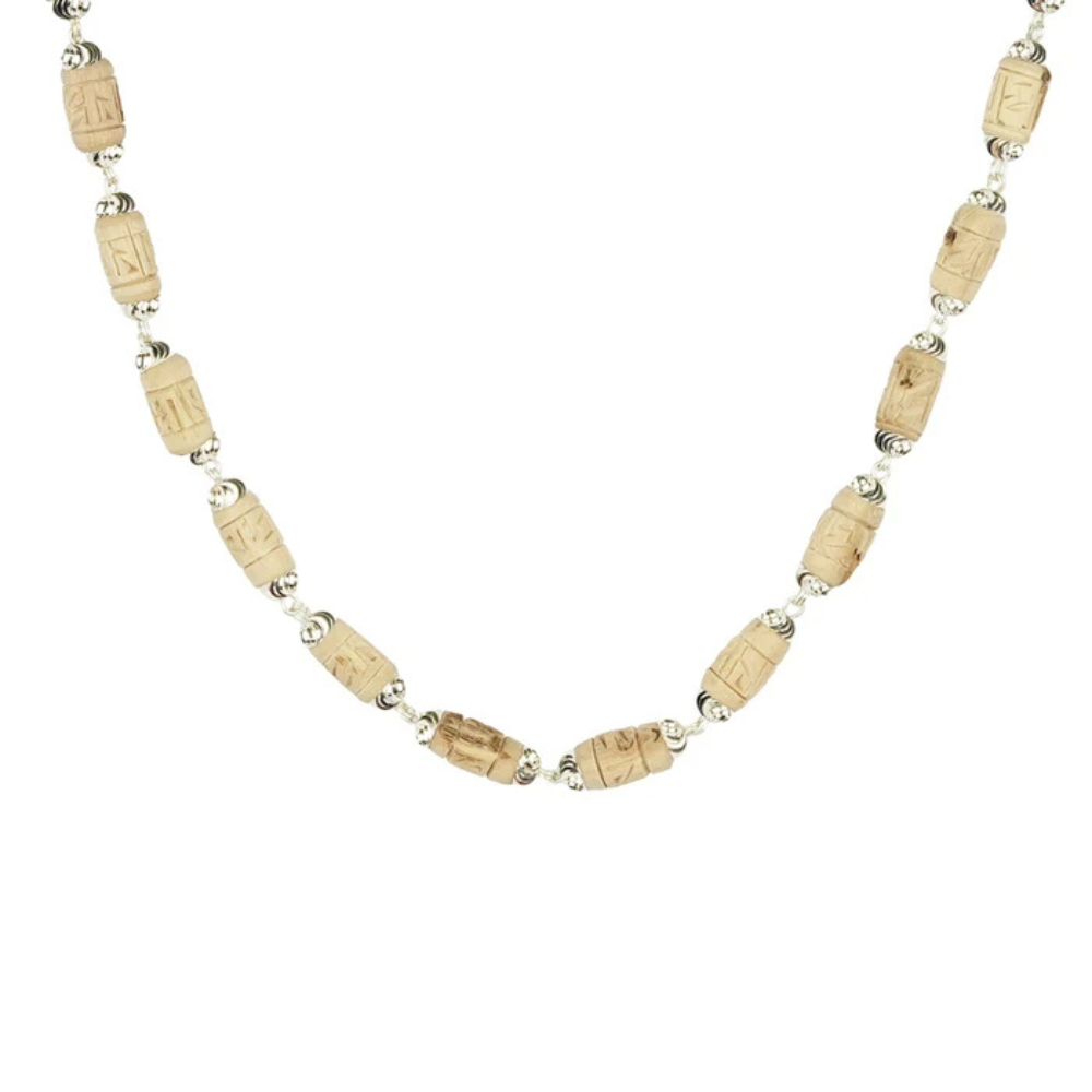 Silver Radhe Naam Tulsi Mala – for Japa