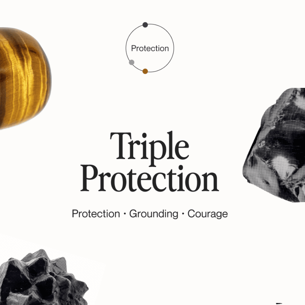 Triple Protection Bracelet | Grounding, Courage & Shielding