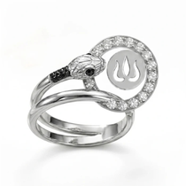 Om Halo Silver Ring