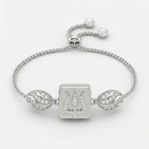 Trishul Charm Silver Bracelet