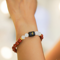 Aries Zodiac Mesh Rashi Bracelet with Red Jasper & Moonstone