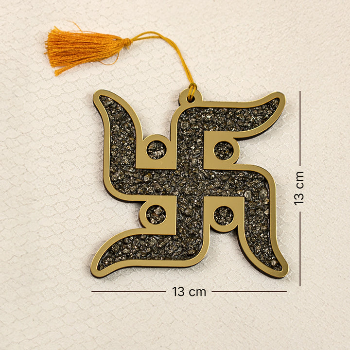 Pyrite Swastik Dhan Samriddhi Vastu Blessing Secondary image