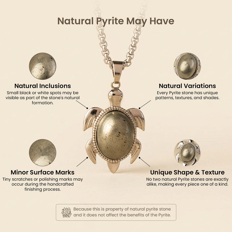 Pyrite Tortoise Pendant