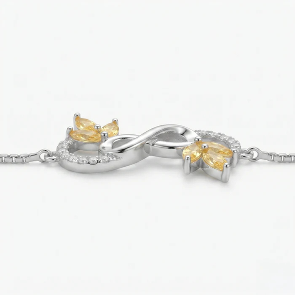 Infinity Butterfly Silver Bracelet